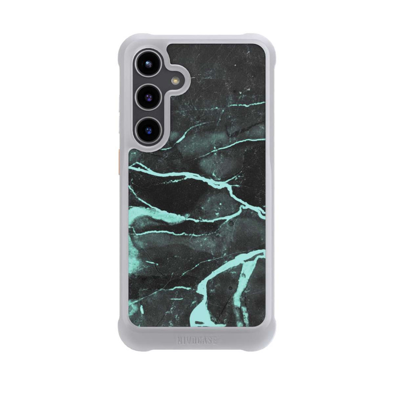 Galaxy S24 + NIVOmax Grauer und blauer Marmor