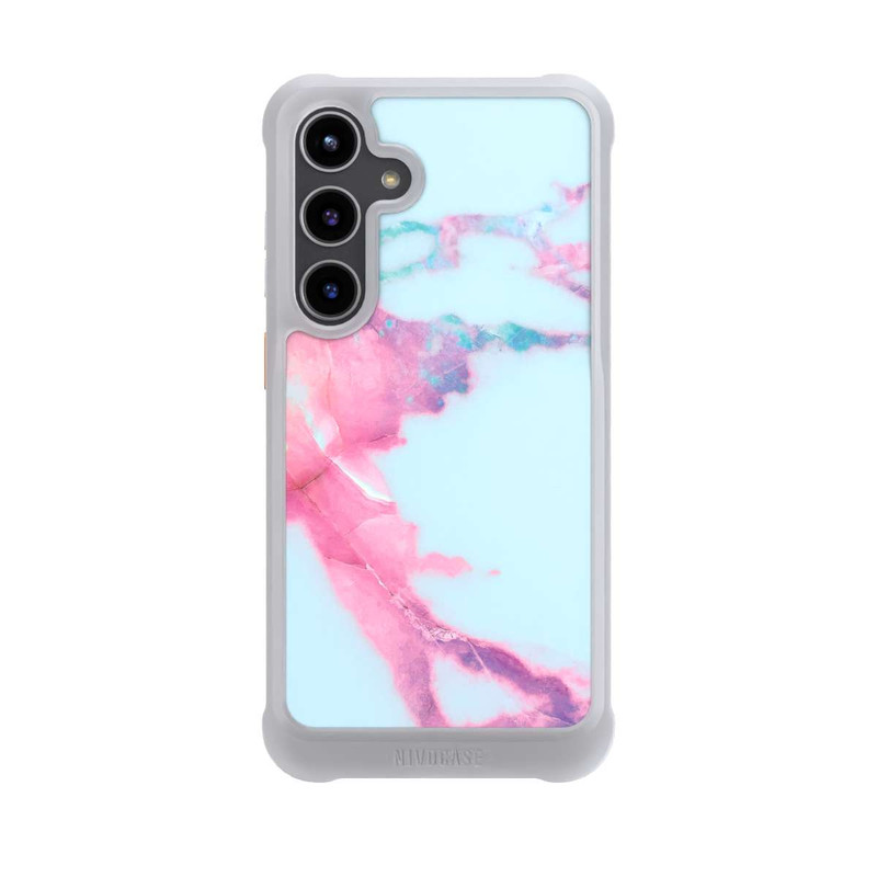 Galaxy S24 + NIVOmax Hellblauer schillernder Adermarmor