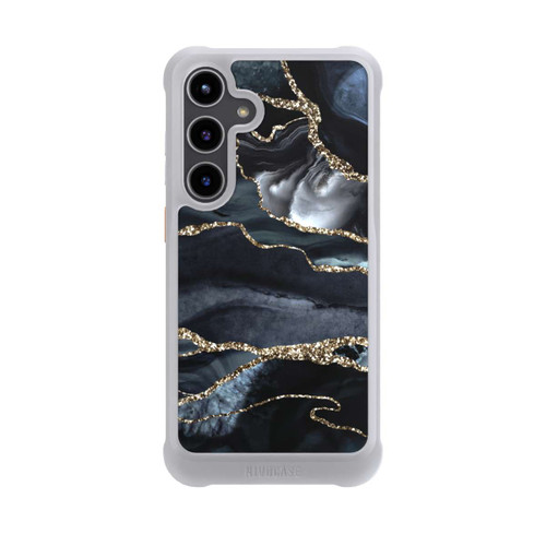 Samsung Galaxy S24+ NIVOmax Dunkler Marmor Gold Glitzerlook