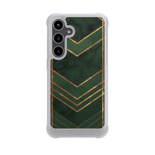 Samsung Galaxy S24+ NIVOmax Dunkelgrün gemustert Goldene Streifen