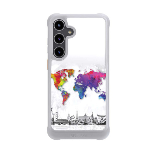 Samsung Galaxy S24+ NIVOmax Weltkarte mit Skyline