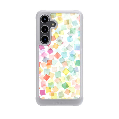 Samsung Galaxy S24+ NIVOmax Konfetti geometrische Plaids Regenbogen
