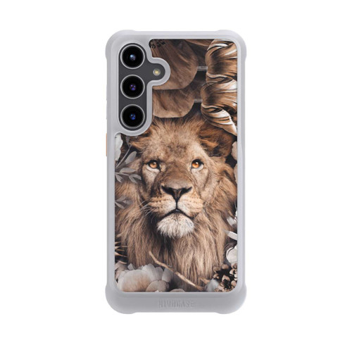 Samsung Galaxy S24+ NIVOmax Löwe Blumenrahmen Beige