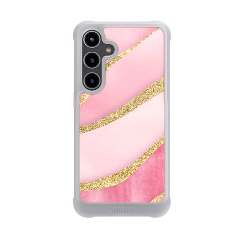 Samsung Galaxy S24+ NIVOmax Pink Marble Goldprint Stripes