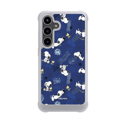 Samsung Galaxy S24+ NIVOmax Peanuts Travel Stamps Pattern Blue