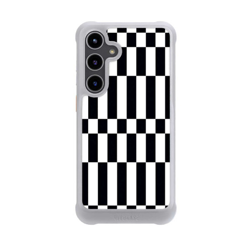 Samsung Galaxy S24+ NIVOmax Checked Abstract Bold Black and White Color Block