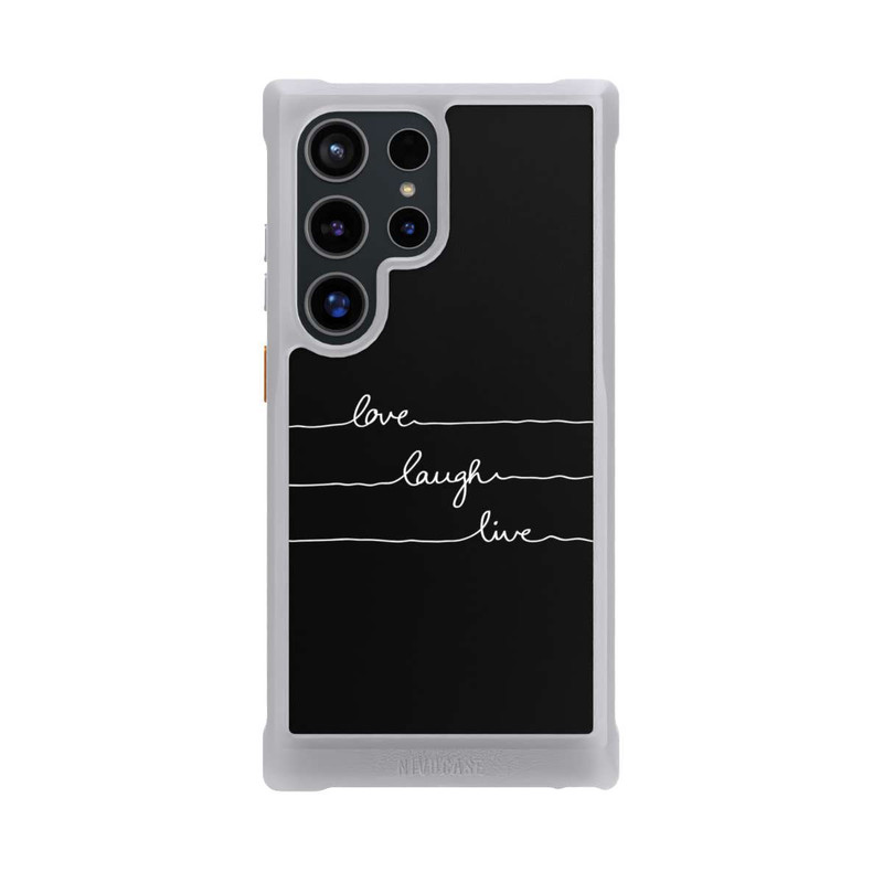 Galaxy S24 Ultra NIVOmax Love Laugh Live blanc/noir