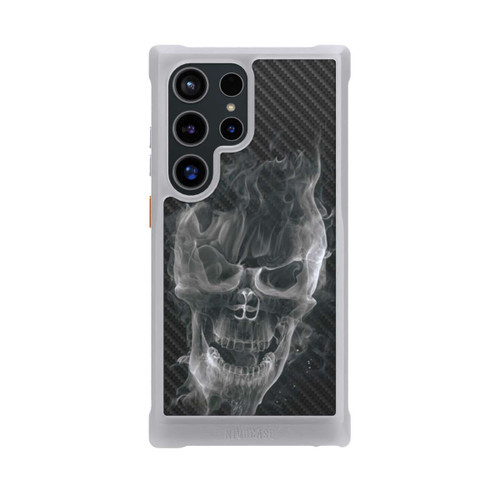 Samsung Galaxy S24 Ultra NIVOmax rauchender Totenkopf Carbon