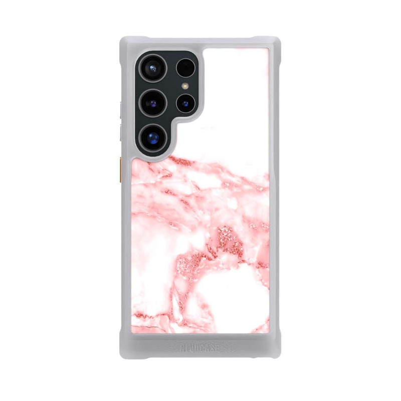 Galaxy S24 Ultra NIVOmax Pink and White Marble