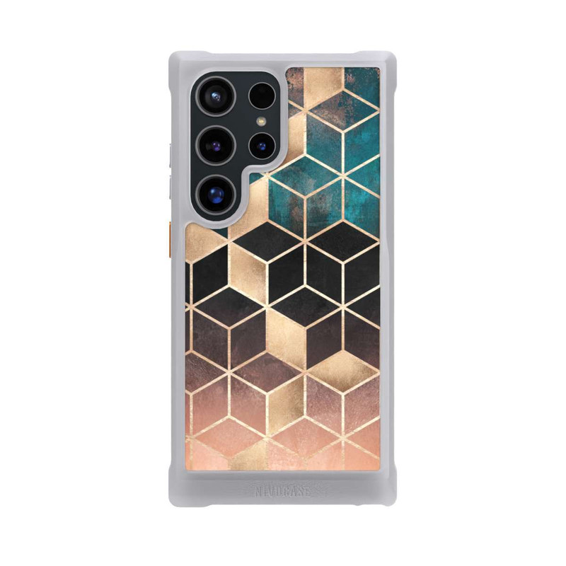 Galaxy S24 Ultra NIVOmax Ombre Traum Würfel Gold Druck
