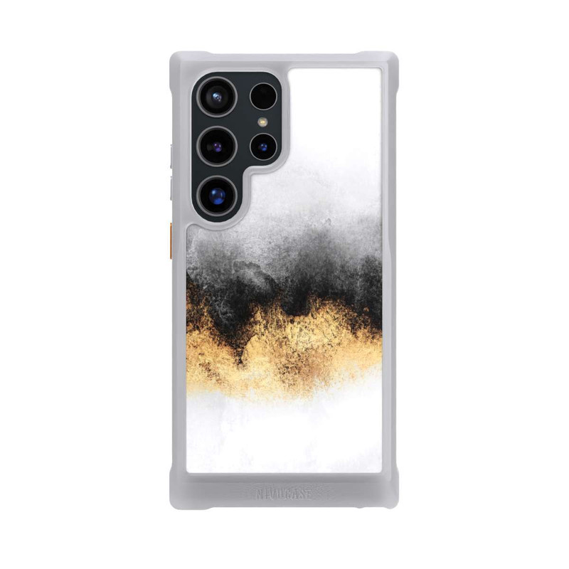 Galaxy S24 Ultra NIVOmax Grauer Himmelstaub Golddruck