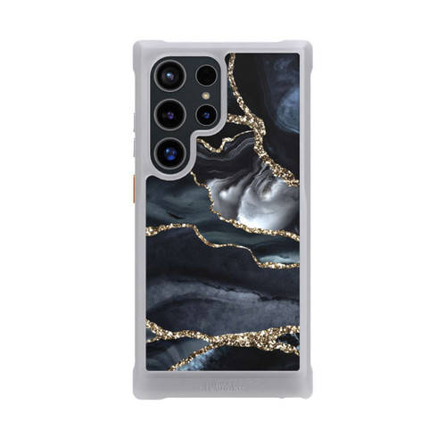 Samsung Galaxy S24 Ultra NIVOmax Dunkler Marmor Gold Glitzerlook