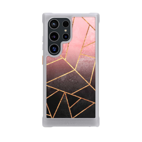 Samsung Galaxy S24 Ultra NIVOmax Pinker und Schwarzer Stein Gold Druck