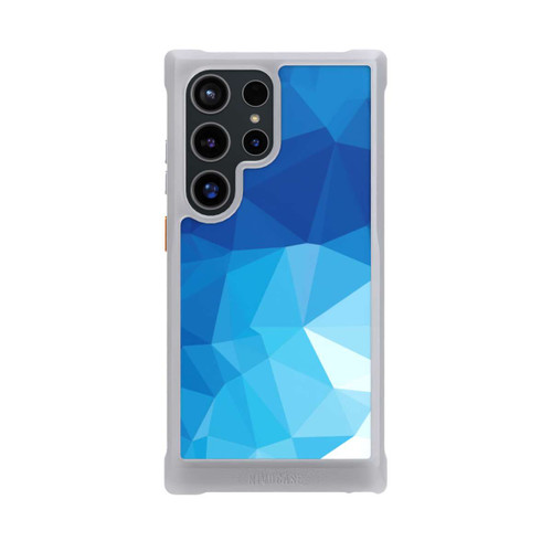 Samsung Galaxy S24 Ultra NIVOmax Polygonales blaues Mosaik