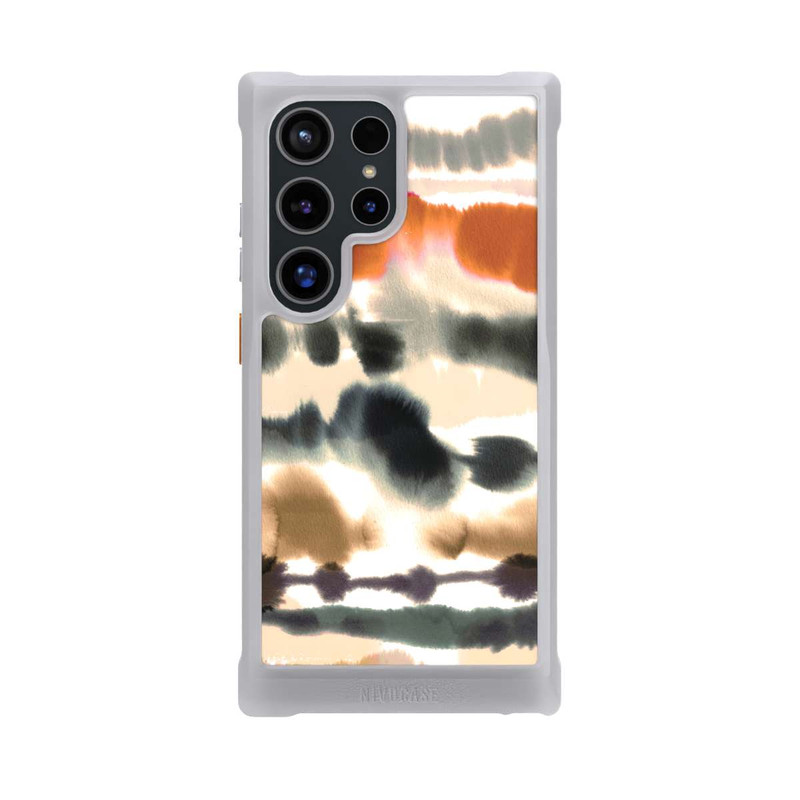 Galaxy S24 Ultra NIVOmax Soft Nautical Watercolor Lines Orange