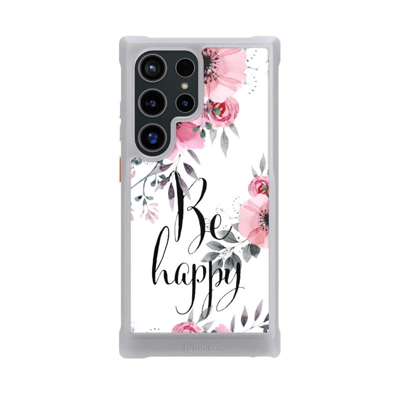 Galaxy S24 Ultra NIVOmax Be Happy Blumen