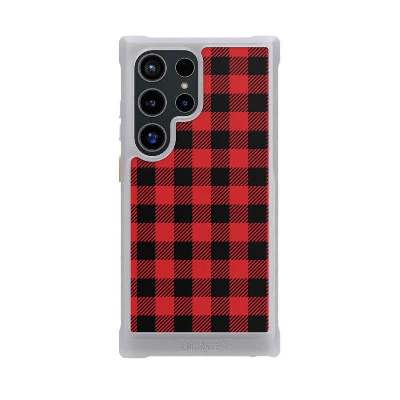 Galaxy S24 Ultra NIVOmax Red Lumberjack Pattern