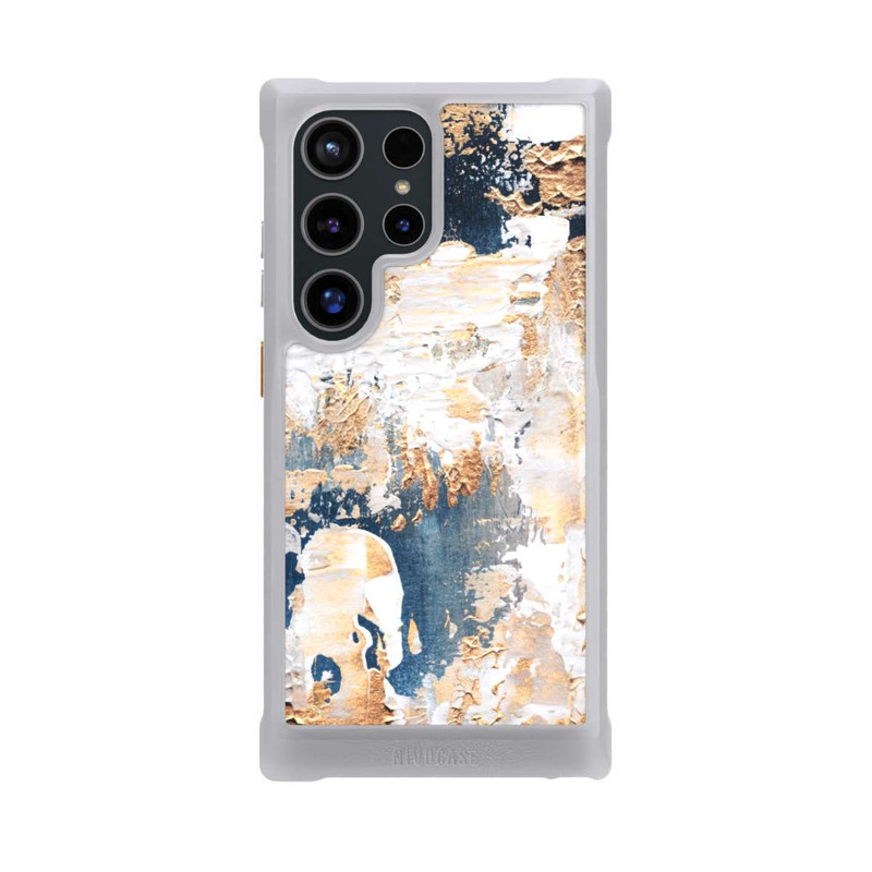 Galaxy S24 Ultra NIVOmax Abstraktion Blau und Gold