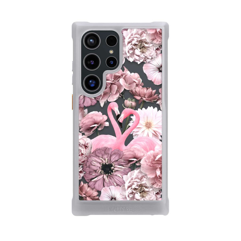 Galaxy S24 Ultra NIVOmax Flamingos in Flower Pattern