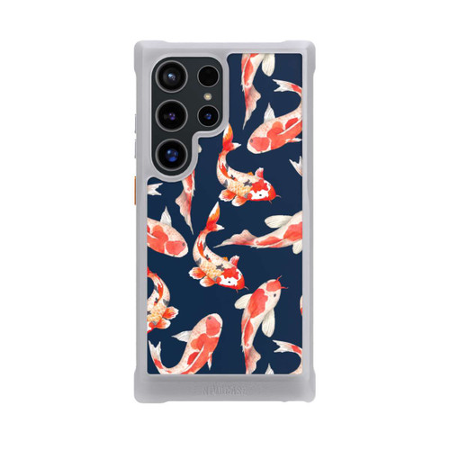 Samsung Galaxy S24 Ultra NIVOmax Koi auf blauem Hintergrund