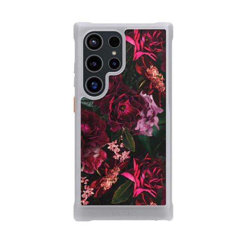Samsung Galaxy S24 Ultra NIVOmax Dunkelrote und rosa Blüten