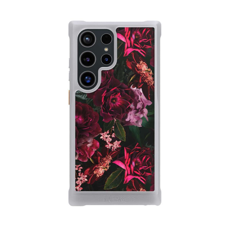 Galaxy S24 Ultra NIVOmax Dunkelrote und rosa Blüten