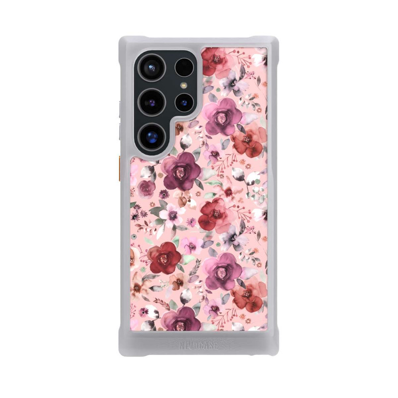 Galaxy S24 Ultra NIVOmax Üppiger romantischer Blumenstrauß rosa