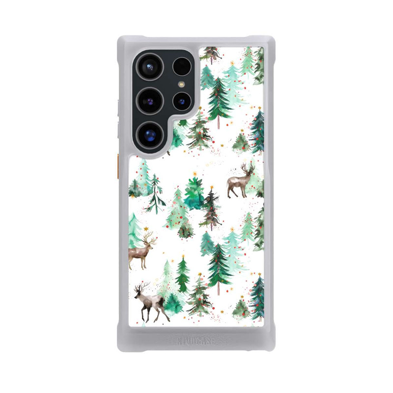 Galaxy S24 Ultra NIVOmax Hirsche und Winterweihnachtsbäume