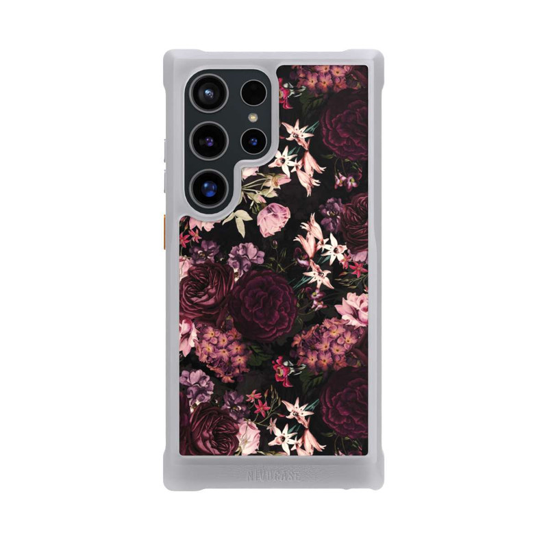 Galaxy S24 Ultra NIVOmax Fond Fleur Violet Foncé