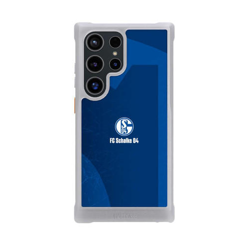 Samsung Galaxy S24 Ultra NIVOmax Schalke 04 Blauer Hintergrund Mit Logo