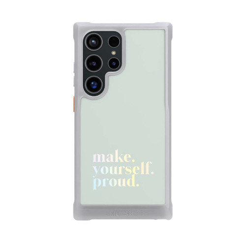 Samsung Galaxy S24 Ultra NIVOmax Make Yourself Proud Zitat-Minze und Farbverlauf