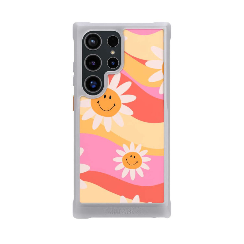 Galaxy S24 Ultra NIVOmax Retro Smiles Orange Colorful