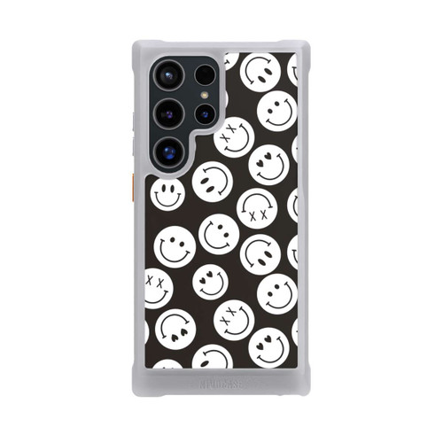 Samsung Galaxy S24 Ultra NIVOmax Smiles Emotes Pattern Black And White