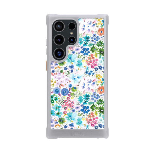 Samsung Galaxy S24 Ultra NIVOmax Kunstvolle kleine Frühlingsblumen blau