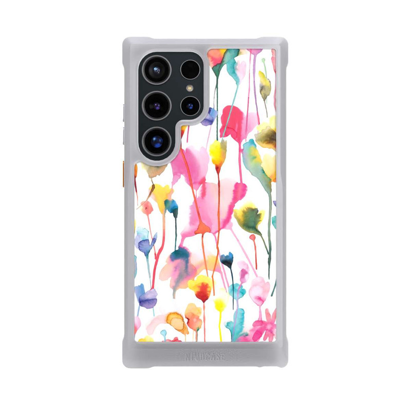 Galaxy S24 Ultra NIVOmax Aquarell Wildblumen bunt