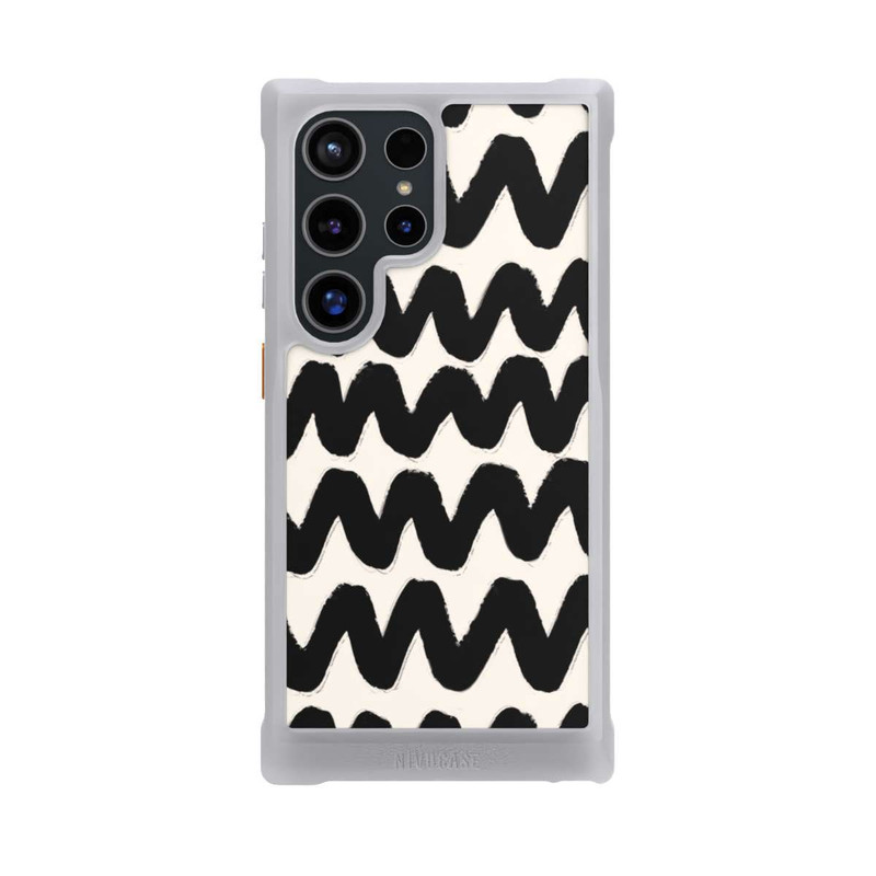 Galaxy S24 Ultra NIVOmax Black Waves Pattern