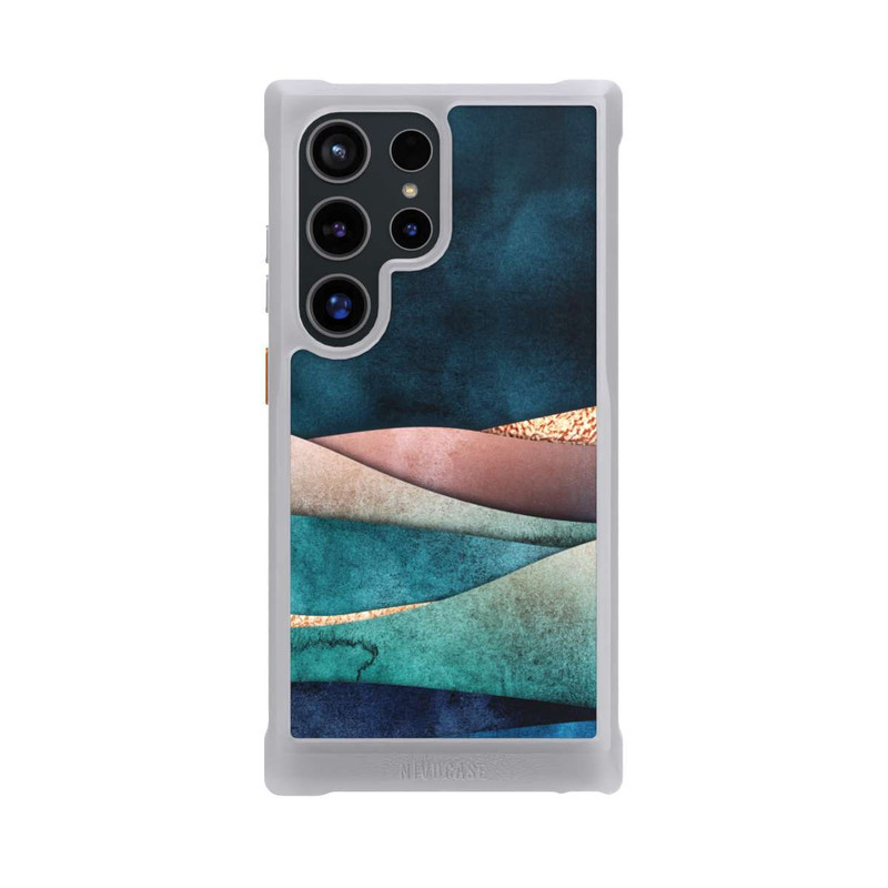 Galaxy S24 Ultra NIVOmax Blau-Goldene Wellen