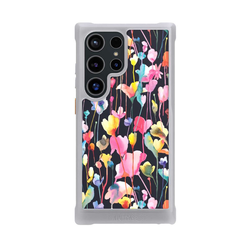 Galaxy S24 Ultra NIVOmax Wildblumen schwarz