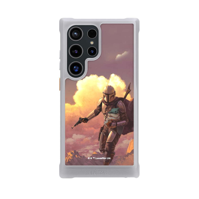 Galaxy S24 Ultra NIVOmax Der Mandalorianer und Grogu Sonnenguntergang Wolken