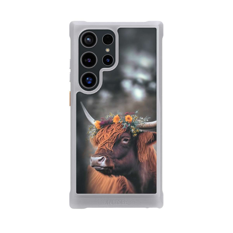 Galaxy S24 Ultra NIVOmax Highland Cow With Flowers with AI