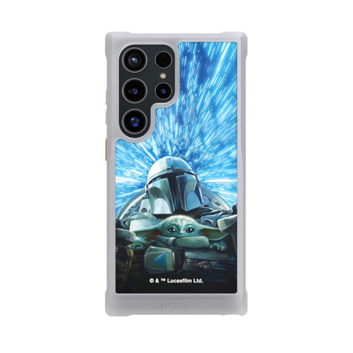 Samsung Galaxy S24 Ultra NIVOmax Grogu und Mando fliegen blau