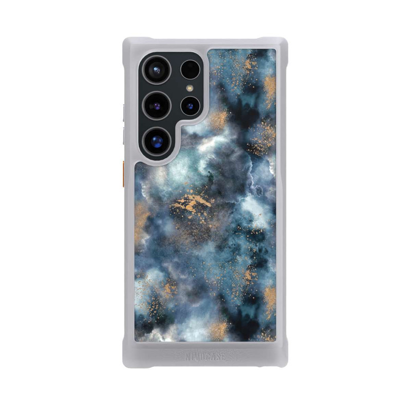 Galaxy S24 Ultra NIVOmax Smoky Marble Watercolor Navy