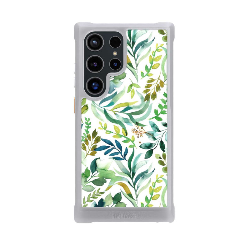 Galaxy S24 Ultra NIVOmax Aquarell Palmenblätter Botanisch Grün