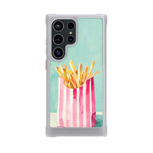 Samsung Galaxy S24 Ultra NIVOmax Retro Pommes Blau Watercolor