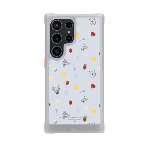 Samsung Galaxy S24 Ultra NIVOmax Winnie Puuh und Freunde Erdbeer Muster Blau