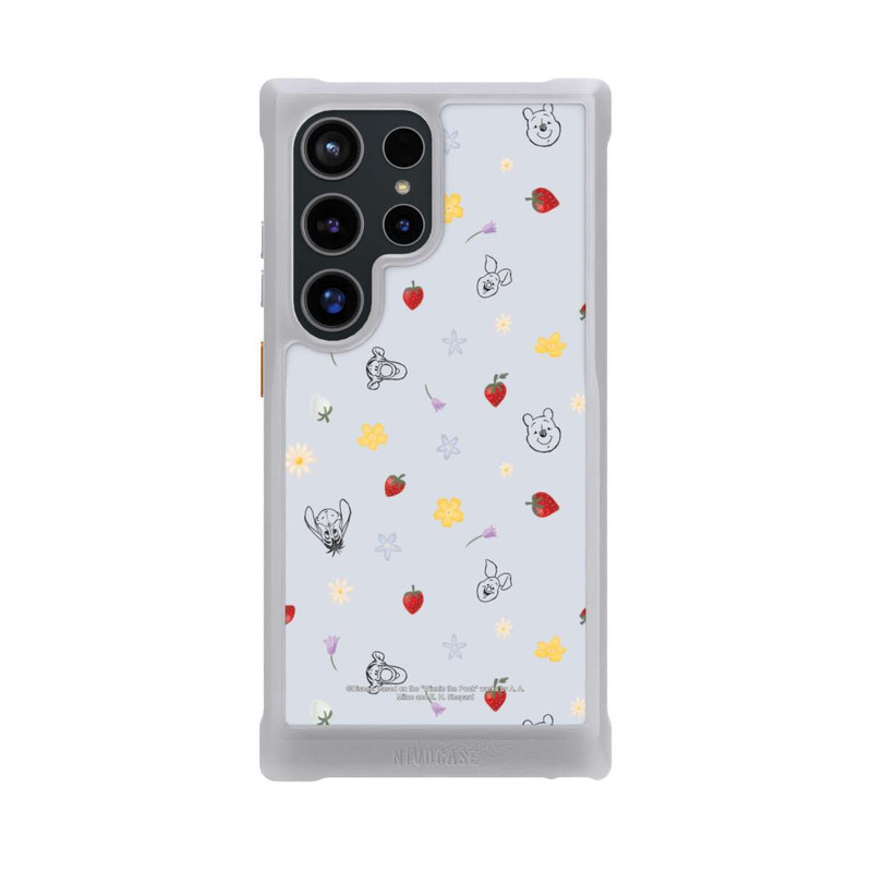 Galaxy S24 Ultra NIVOmax Winnie Puuh und Freunde Erdbeer Muster Blau