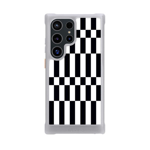 Samsung Galaxy S24 Ultra NIVOmax Checked Abstract Bold Black and White Color Block