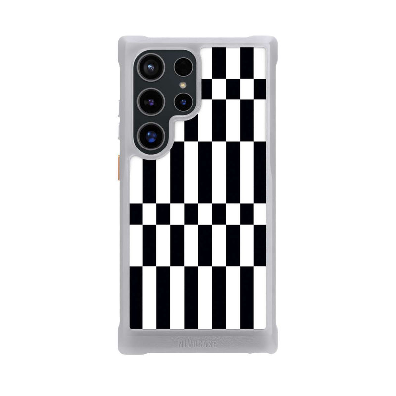 Galaxy S24 Ultra NIVOmax Checked Abstract Bold Black and White Color Block
