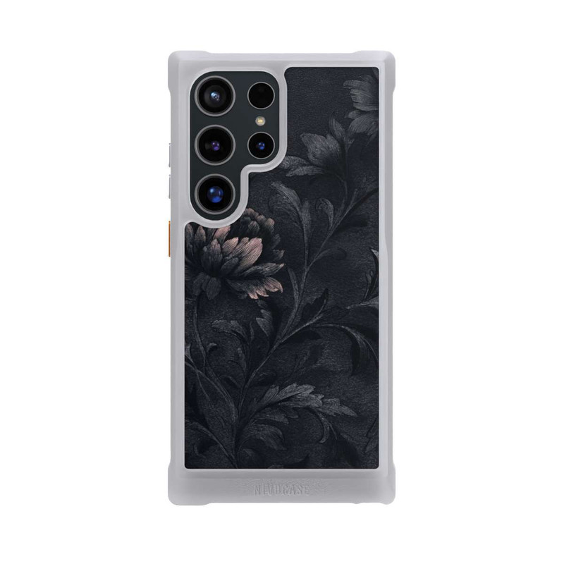 Galaxy S24 Ultra NIVOmax Dunkles Blumenmuster Vintage