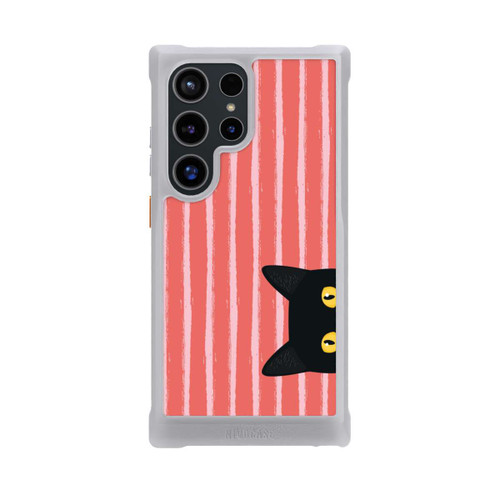 Samsung Galaxy S24 Ultra NIVOmax Schwarze Katze Gestreift Orange
